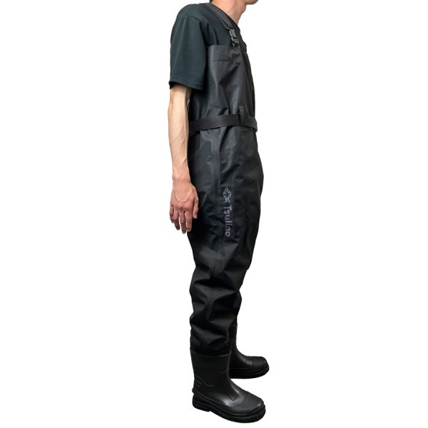 透湿チェストハイウェーダー フェルト ブラック